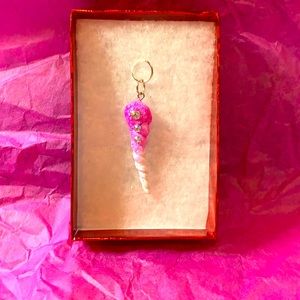 Hand made clay Unicorn 🦄 Horn pendent! 🦄💕